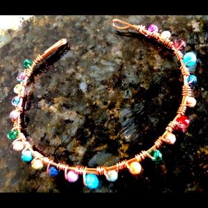 Handmade colorful bangle cuff